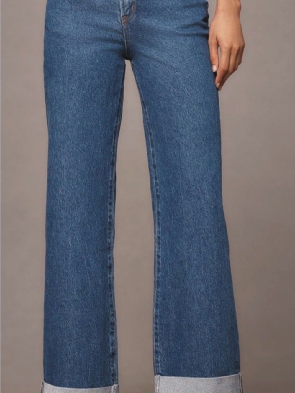 Pilcro High-Rise Wide Leg Women’s Jeans in Dark Blue - Picture 2 of 8